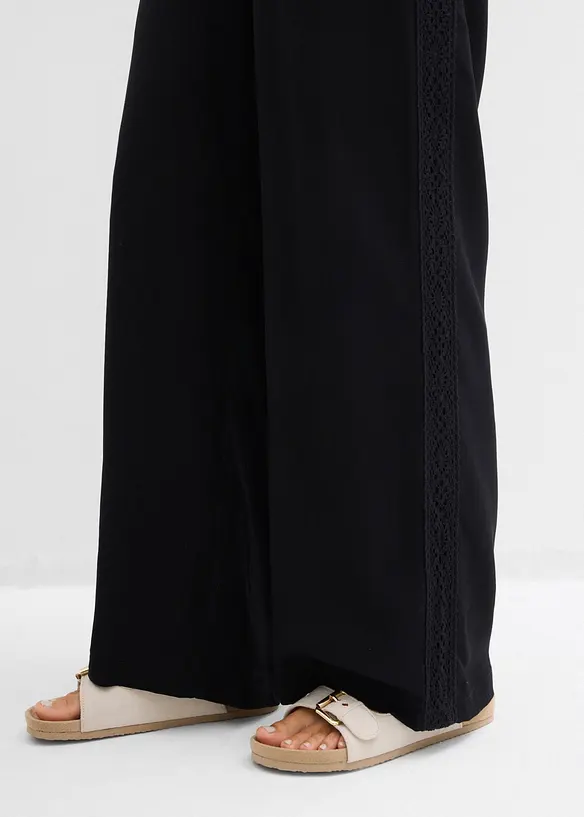 Pantalon large en viscose fluide, bonprix