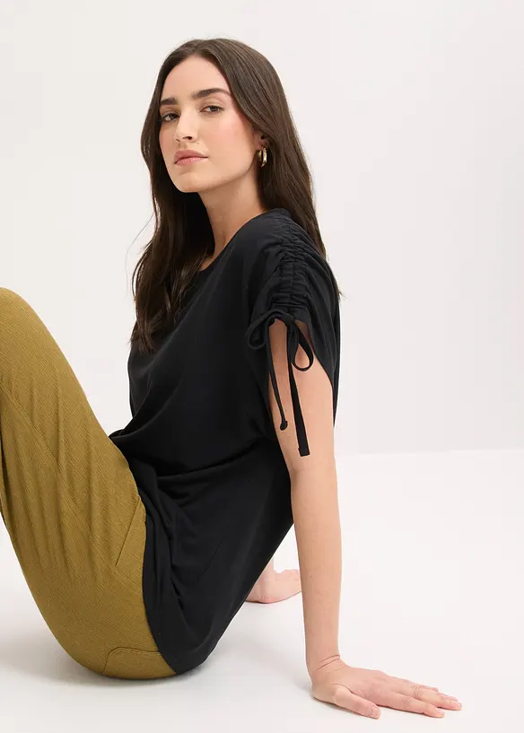 T-shirt doux en modal m&eacute;lang&eacute;, bonprix