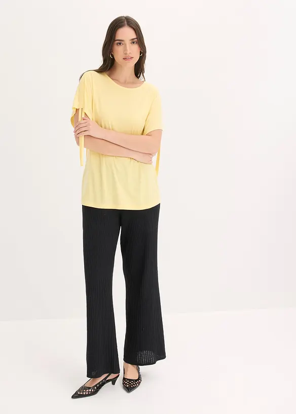 T-shirt doux en modal m&eacute;lang&eacute;, bonprix