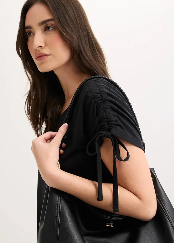 T-shirt doux en modal m&eacute;lang&eacute;, bonprix