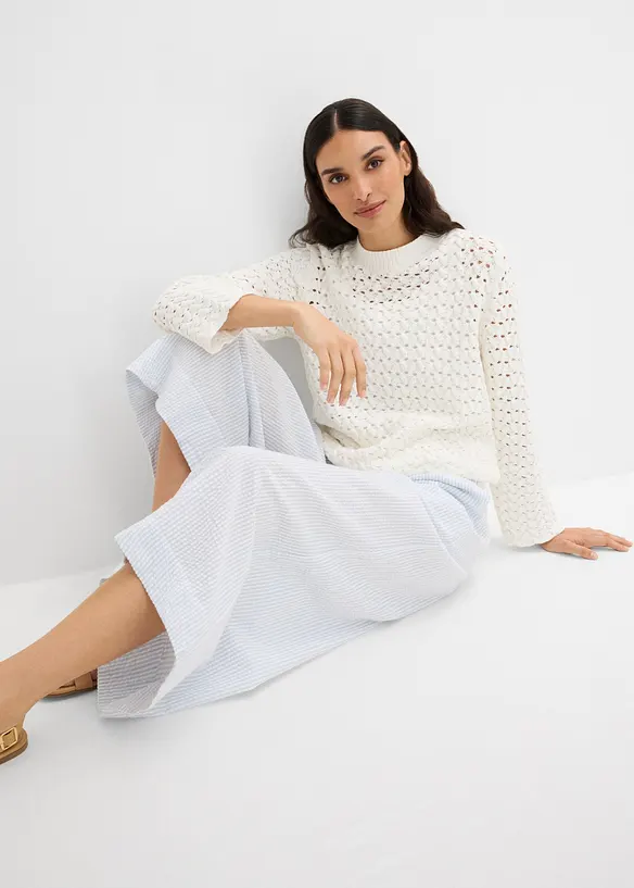 Jupe-culotte en seersucker, bonprix