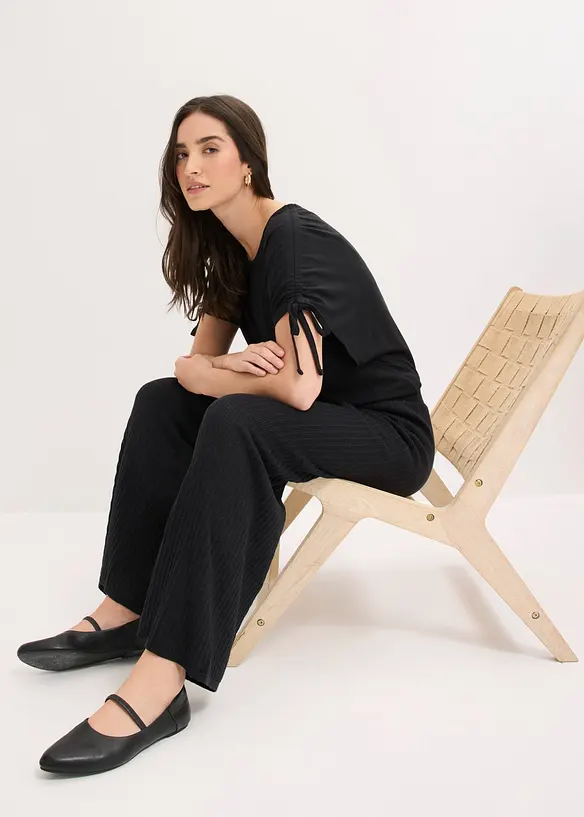 Pantalon l&eacute;ger en maille, bonprix