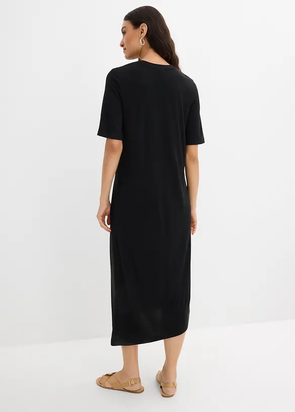 Robe &agrave; base asym&eacute;trique en jersey avec modal, bonprix