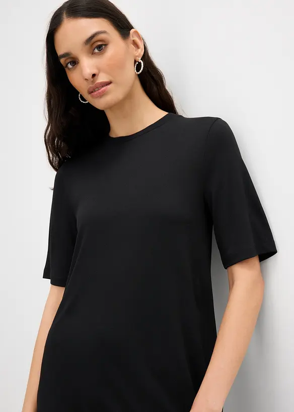 Robe &agrave; base asym&eacute;trique en jersey avec modal, bonprix