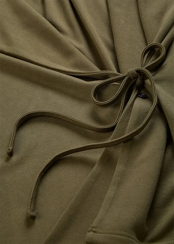 Chemisier en jersey &agrave; nouer sur le c&ocirc;t&eacute;, bonprix