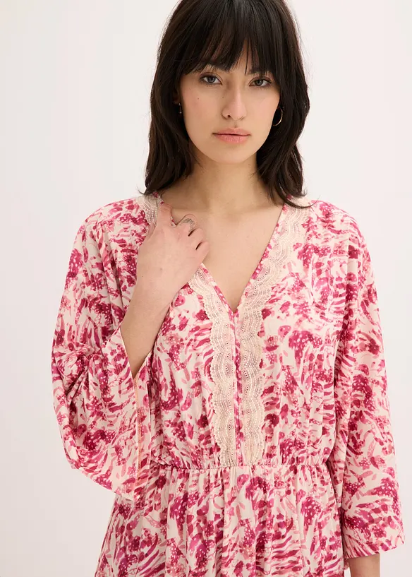 Robe en jersey avec dentelle, bonprix