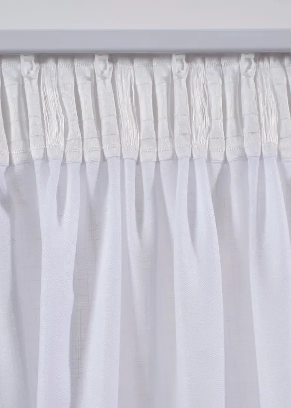 Voilage &agrave; rayures brod&eacute;es (1&nbsp;pce), bonprix