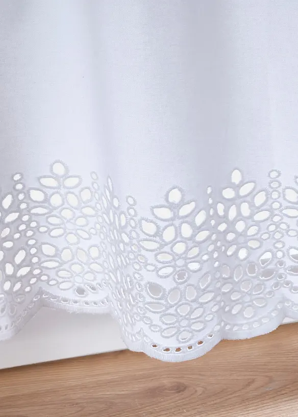 Brise-bise en coton avec bordure en broderie anglaise, bonprix