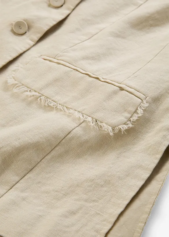 Veste de costume sans manches 100% lin, bonprix