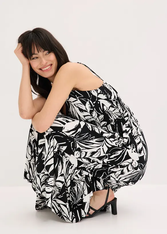 Robe &agrave; fines bretelles en jersey viscose, bonprix