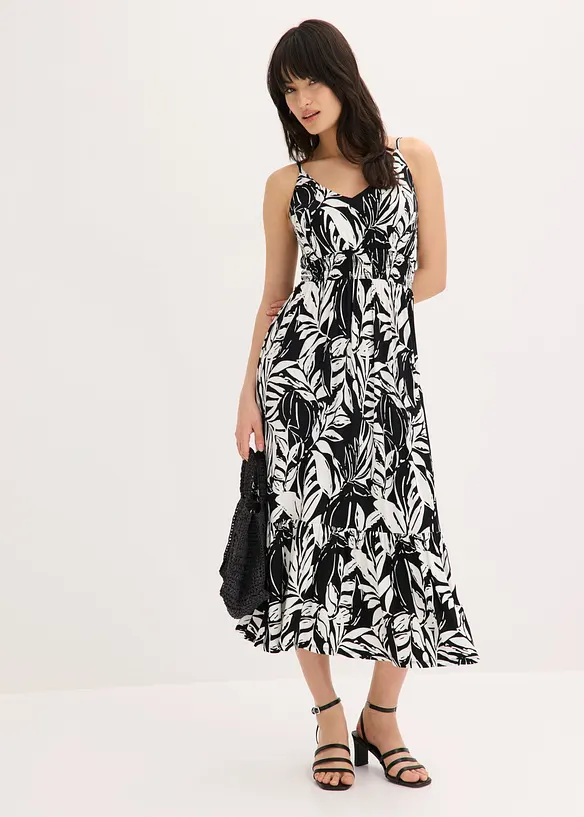 Robe &agrave; fines bretelles en jersey viscose, bonprix