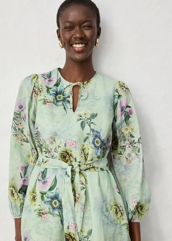 Robe longue en ramie, bonprix