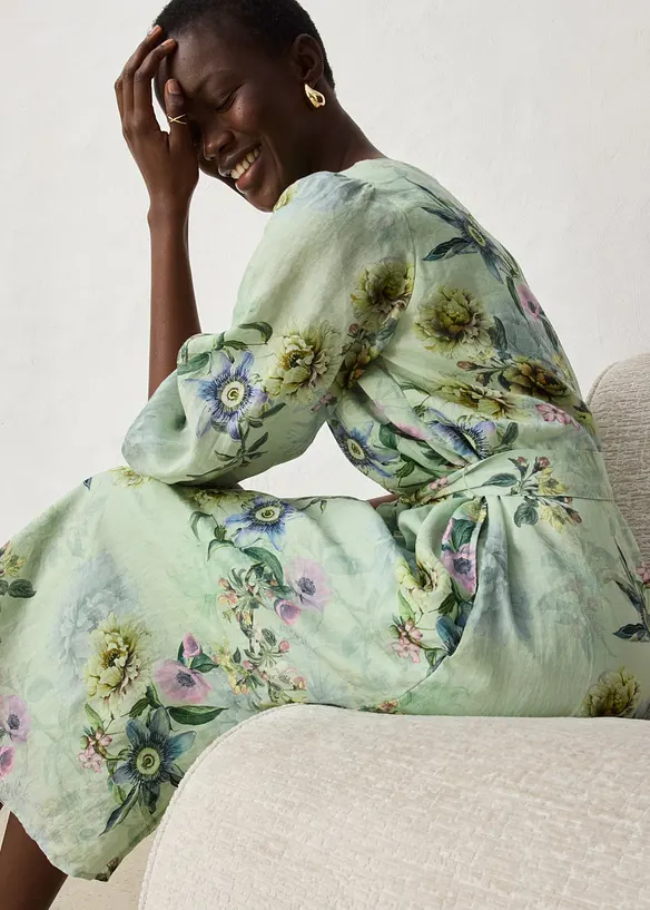 Robe longue en ramie, bonprix