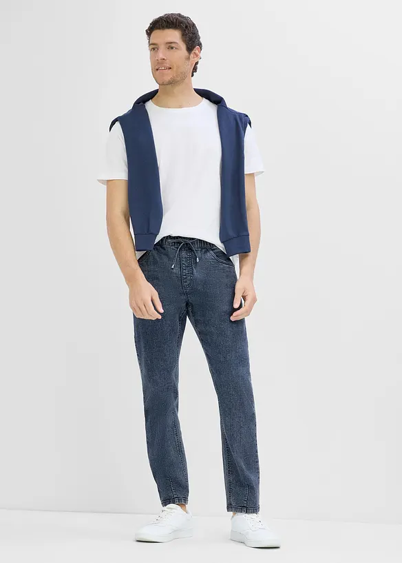 Jean l&eacute;ger, taille extensible, loose, bonprix