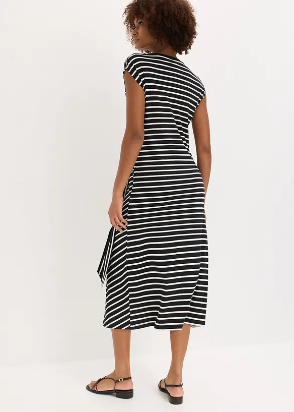 Robe en jersey drap&eacute;e, bonprix