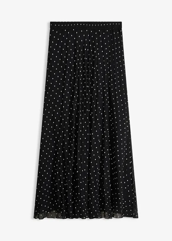 Jupe en mousseline effet froiss&eacute;, bonprix