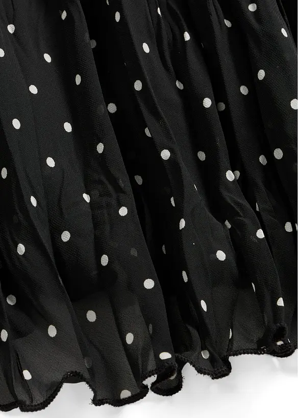 Jupe en mousseline effet froiss&eacute;, bonprix