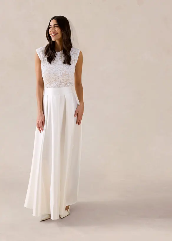 Jupe longue en satin brillant, bonprix