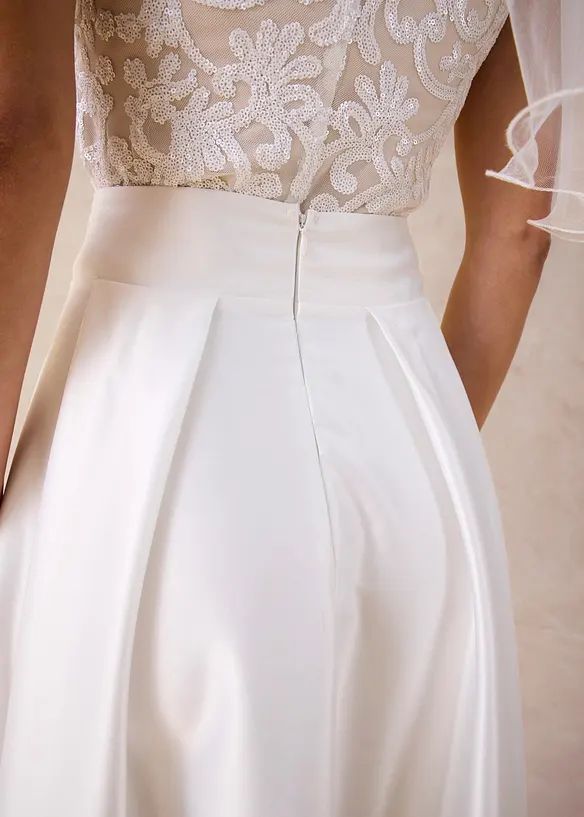 Jupe longue en satin brillant, bonprix