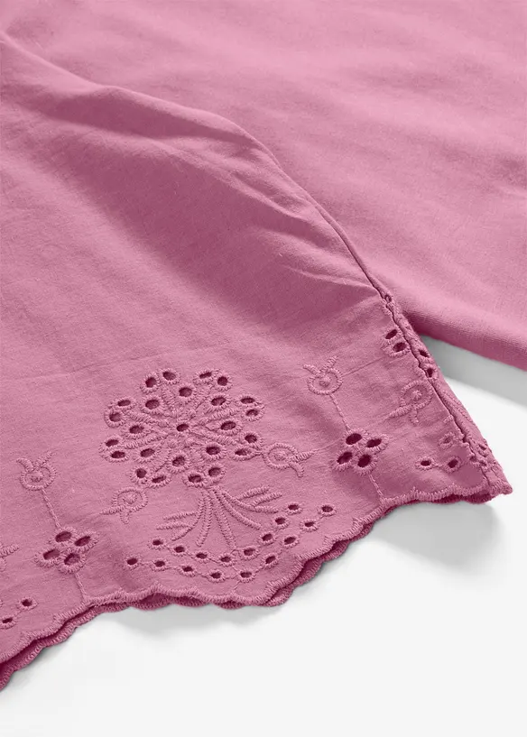 T-shirt &agrave; broderie anglaise, bonprix