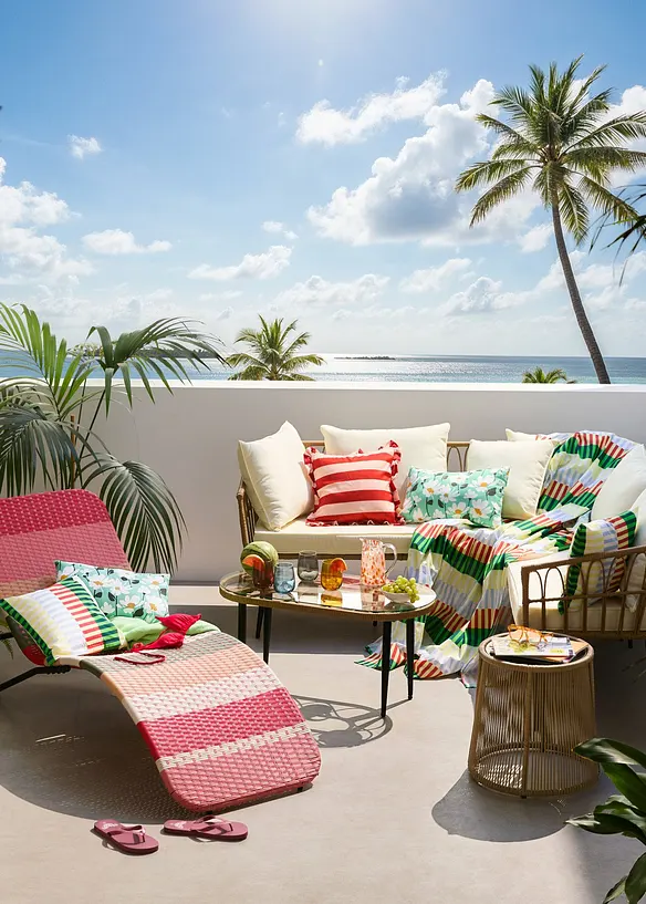 Lot de 2&nbsp;housses de coussin &agrave; rayures color&eacute;es, bonprix