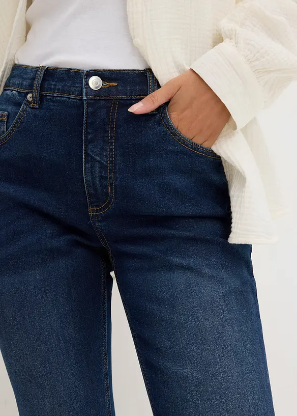 Jean bootcut taille haute, cropped, bonprix