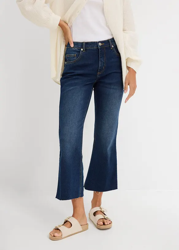 Jean bootcut taille haute, cropped, bonprix