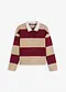 rouge/beige vert rayé