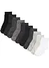 Lot de 10 paires de chaussettes courtes coton, bonprix