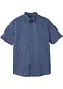 Chemise manches courtes en lin mélangé léger, bonprix
