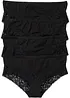 Lot de 4 culottes à dentelle, bonprix