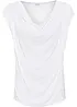 T-shirt col bénitier en viscose extensible, bonprix