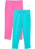 Lot de 2 leggings corsaire en coton extensible, bonprix