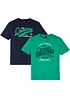 Lot de 2 T-shirts 100% coton, bonprix