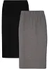 Lot de 2 jupes extensibles en jersey, bonprix