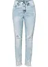 Jean Mom taille haute avec effets destroy, bonprix