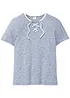 T-shirt en coton avec laçage, bonprix