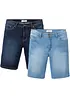 Lot de 2 bermudas en jean extensible, Regular, bonprix