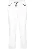 Pantalon 7/8 taille élastiquée en coton Paper Touch, bonprix