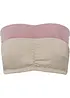 Lot de 2 soutiens-gorge bandeau coton jusqu’au bonnet B, bonprix