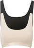 Lot de 2 brassières en coton, bonprix
