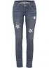 Jean skinny, taille basse, avec étoiles, bonprix