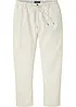 Pantalon jogger droit en lin mélangé, loose, bonprix