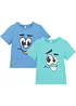 Lot de 2 T-shirts coton, bonprix