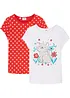 Lot de 2 T-shirts 100% coton, bonprix