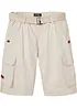 Bermuda cargo avec ceinture et taille élastiquée, Regular, bonprix