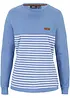T-shirt manches longues à rayures en coton, bonprix