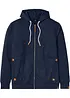 Sweat zippé à capuche et détails enduits, bonprix
