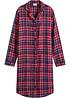 Chemise de nuit tissée en flanelle avec patte de boutonnage, bonprix