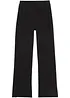 Pantalon évasée en coton extensible avec fentes sur les côtés, bonprix